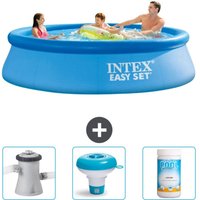 Intex - runder aufblasbarer Easy Set-Pool – 305 x 76 cm – Blau – im Lieferumfang enthalten Accessoire CB77 von Intex