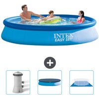 Intex - runder aufblasbarer Easy-Set-Pool – 366 x 76 cm – Blau – im Lieferumfang enthalten Accessoire CB76 von Intex