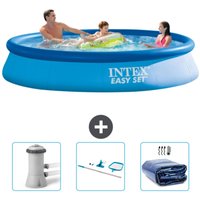 Intex runder aufblasbarer Easy-Set-Pool – 366 x 76 cm – Blau – im Lieferumfang enthalten Accessoire CB81 von Intex