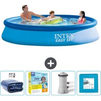 Intex - runder aufblasbarer Easy-Set-Pool – 366 x 76 cm – Blau – im Lieferumfang enthalten Accessoire CB9 von Intex