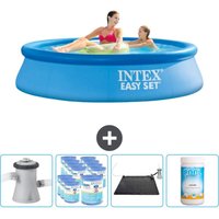 Intex - runder aufblasbarer Easy Set-Schwimmpool – 244 x 61 cm – Blau – Inklusive Zubehör CB92 von Intex