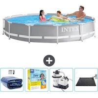 Pool mit rundem Prismenrahmen – 366 x 76 cm – Grau – im Lieferumfang enthalten Accessoire CB69 - Intex Pool mit rundem Prismenrahmen – 366 x 76 cm – Grau – im Lieferumfang enthalten Accessoire CB69 - Intex von Intex