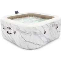 Intex - Quadratisches aufblasbares Bi-Zone Calacatta-Spa - 4-Sitzer Marmora weiß von Intex