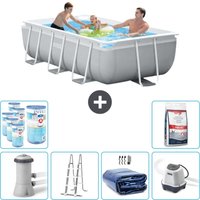 Rechteckiges Prisma-Rahmen-Schwimmbecken – 300 x 175 x 80 cm – Grau – Inklusive Zubehör CB56 - Intex Rechteckiges Prisma-Rahmen-Schwimmbecken – 300 x 175 x 80 cm – Grau – Inklusive Zubehör CB56 - Intex von Intex
