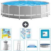 Intex - Round Prism Frame Swimming Pool – 457 x 122 cm – Grau – Inklusive Zubehör CB48 Intex - Round Prism Frame Swimming Pool – 457 x 122 cm – Grau – Inklusive Zubehör CB48 von Intex