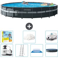 Intex - Round Ultra xtr Frame Swimming Pool – 732 x 132 cm – Inklusive Zubehör CB51 von Intex