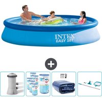 Runder aufblasbarer Easy Set-Schwimmpool – 366 x 76 cm – Blau – Inklusive Zubehör CB90 - Intex von Intex