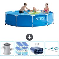 Rundrahmen-Schwimmbecken – 305 x 76 cm – Blau – Inklusive Zubehör CB90 - Intex Rundrahmen-Schwimmbecken – 305 x 76 cm – Blau – Inklusive Zubehör CB90 - Intex von Intex