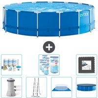 Rundrahmen-Schwimmbecken – 457 x 122 cm – Blau – Inklusive Zubehör CB43 - Intex Rundrahmen-Schwimmbecken – 457 x 122 cm – Blau – Inklusive Zubehör CB43 - Intex von Intex