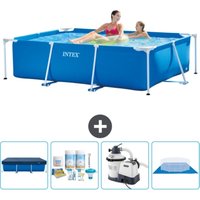 Schwimmbecken mit rechteckigem Rahmen – 220 x 150 x 60 cm – Blau – im Lieferumfang enthalten Accessoire CB59 - Intex Schwimmbecken mit rechteckigem Rahmen – 220 x 150 x 60 cm – Blau – im Lieferumfang enthalten Accessoire CB59 - Intex von Intex