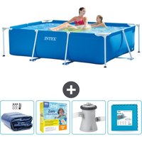 Schwimmbecken mit rechteckigem Rahmen – 220 x 150 x 60 cm – Blau – im Lieferumfang enthalten Accessoire CB9 - Intex Schwimmbecken mit rechteckigem Rahmen – 220 x 150 x 60 cm – Blau – im Lieferumfang enthalten Accessoire CB9 - Intex von Intex