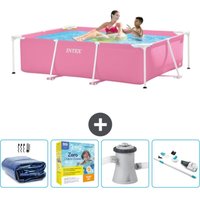 Schwimmbecken mit rechteckigem Rahmen – 220 x 150 x 60 cm – Rosa – im Lieferumfang enthalten Accessoire CB12 - Intex Schwimmbecken mit rechteckigem Rahmen – 220 x 150 x 60 cm – Rosa – im Lieferumfang enthalten Accessoire CB12 - Intex von Intex