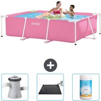 Schwimmbecken mit rechteckigem Rahmen – 220 x 150 x 60 cm – Rosa – im Lieferumfang enthalten Accessoire CB80 - Intex Schwimmbecken mit rechteckigem Rahmen – 220 x 150 x 60 cm – Rosa – im Lieferumfang enthalten Accessoire CB80 - Intex von Intex