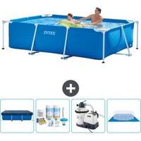 Schwimmbecken mit rechteckigem Rahmen – 260 x 160 x 65 cm – Blau – im Lieferumfang enthalten Accessoire CB59 - Intex von Intex