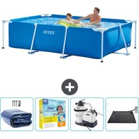 Schwimmbecken mit rechteckigem Rahmen – 260 x 160 x 65 cm – Blau – im Lieferumfang enthalten Accessoire CB69 - Intex Schwimmbecken mit rechteckigem Rahmen – 260 x 160 x 65 cm – Blau – im Lieferumfang enthalten Accessoire CB69 - Intex von Intex