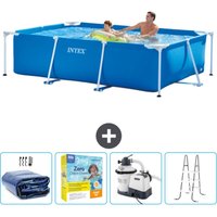 Schwimmbecken mit rechteckigem Rahmen – 260 x 160 x 65 cm – Blau – im Lieferumfang enthalten Accessoire CB71 - Intex Schwimmbecken mit rechteckigem Rahmen – 260 x 160 x 65 cm – Blau – im Lieferumfang enthalten Accessoire CB71 - Intex von Intex