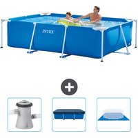 Schwimmbecken mit rechteckigem Rahmen – 260 x 160 x 65 cm – Blau – im Lieferumfang enthalten Accessoire CB76 - Intex Schwimmbecken mit rechteckigem Rahmen – 260 x 160 x 65 cm – Blau – im Lieferumfang enthalten Accessoire CB76 - Intex von Intex