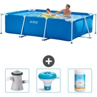 Schwimmbecken mit rechteckigem Rahmen – 260 x 160 x 65 cm – Blau – im Lieferumfang enthalten Accessoire CB77 - Intex Schwimmbecken mit rechteckigem Rahmen – 260 x 160 x 65 cm – Blau – im Lieferumfang enthalten Accessoire CB77 - Intex von Intex