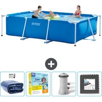 Schwimmbecken mit rechteckigem Rahmen – 300 x 200 x 75 cm – Blau – im Lieferumfang enthalten Accessoire CB10 - Intex Schwimmbecken mit rechteckigem Rahmen – 300 x 200 x 75 cm – Blau – im Lieferumfang enthalten Accessoire CB10 - Intex von Intex