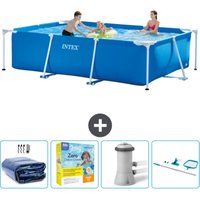 Schwimmbecken mit rechteckigem Rahmen – 300 x 200 x 75 cm – Blau – im Lieferumfang enthalten Accessoire CB14 - Intex von Intex