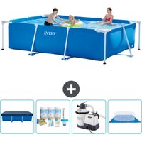 Schwimmbecken mit rechteckigem Rahmen – 300 x 200 x 75 cm – Blau – im Lieferumfang enthalten Accessoire CB59 - Intex von Intex
