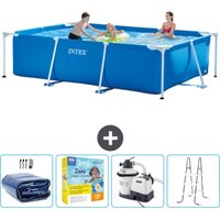 Schwimmbecken mit rechteckigem Rahmen – 300 x 200 x 75 cm – Blau – im Lieferumfang enthalten Accessoire CB71 - Intex von Intex