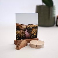 Kleines Holz Foto Ständer Set Kreis, Bogen, Rechteck von IntheDaylightShop