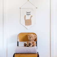 Süßes Baby Kaninchen Wand Flagge Stoff Banner Wandbehang von IntheDaylightShop