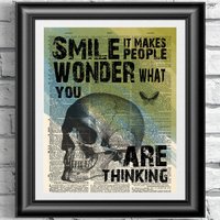 Gothic Totenkopf Wörterbuch Kunstdruck Inspirierende Steampunk Gothic Totenkopf Wörterbuch Kunstdruck Inspirierende Steampunk von IntheFrameShop
