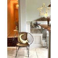 Handgemachtes Samt Halbmond Kissen Boho Deko, Lounge Kissen von Inthestarsundersea