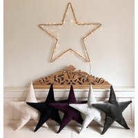 Samtsternförmiges Kissen, Luxus Designer-Haushaltswaren, Handgemachtes Lounge Und Schlafzimmer Dekor, Geschenkkissen von Inthestarsundersea
