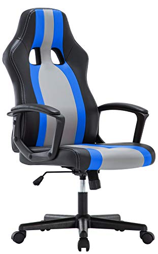 IntimaTe WM Heart Ergonomischer Gaming Stuhl, Hochverstellbarer Computerstuhl, Bürostuhl aus Kunstleder 360 Grad drehbar, Schreibtischstuhl 150kg Belastbarkeit (Blau) von IntimaTe WM Heart