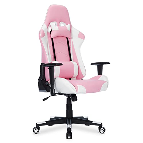 IntimaTe WM Heart Gaming Stuhl, Racing Stuhl mit Kopfstütze und Lordosenstütze, Ergonomischer Computerstuhl, Bürostuhl mit Hoher Rückenlehne, Drehstuhl Kunstleder PU Sportsitz, Rosa IntimaTe WM Heart Gaming Stuhl, Racing Stuhl mit Kopfstütze und Lordosenstütze, Ergonomischer Computerstuhl, Bürostuhl mit Hoher Rückenlehne, Drehstuhl Kunstleder PU Sportsitz, Rosa von IntimaTe WM Heart