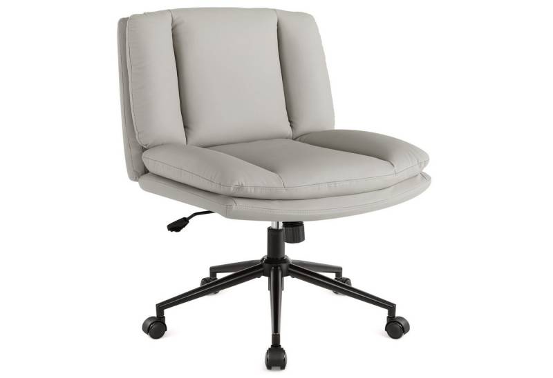 Intimate WM Heart Bürostuhl mit Rollen, Höhenverstellbar Drehstuhl, PU-Leder Schreibtischstuhl Ohne Armlehnen, Wippfunktion von Intimate WM Heart