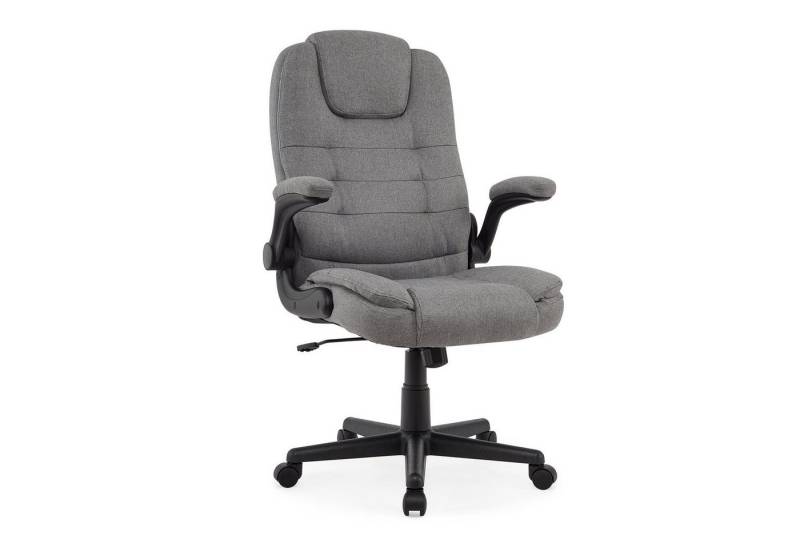 Intimate WM Heart Chefsessel Ergonomisch Bürostuhl mit Klappbaren Armlehnen, Stoff Stuhl mit Wippfunktion, Höhenverstellbar Drehstuhl von Intimate WM Heart