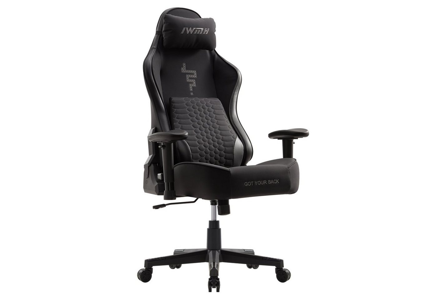 Intimate WM Heart Gaming-Stuhl Racing Chair, Ergonomischer Bürostuhl, drehbarer Schreibtischstuhl, Mit Armlehnen und Lendenkissen, Höhenverstellbar von Intimate WM Heart