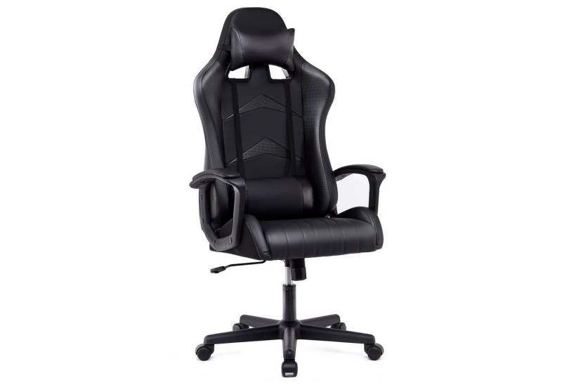 Intimate WM Heart Gaming-Stuhl Verstellbarer Ergonomischer Schreibtischstuhl mit hoher Rückenlehne, Höhenverstellbar Bürostuhl mit Kopfkissen, Lendenkissen von Intimate WM Heart