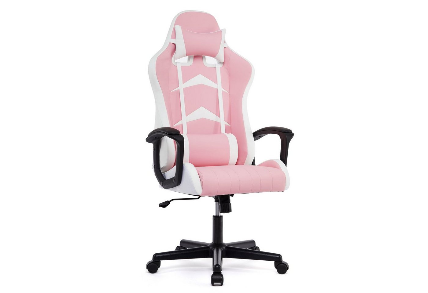 Intimate WM Heart Gaming-Stuhl Verstellbarer Ergonomischer Schreibtischstuhl mit hoher Rückenlehne, Höhenverstellbar Bürostuhl mit Kopfkissen, Lendenkissen von Intimate WM Heart