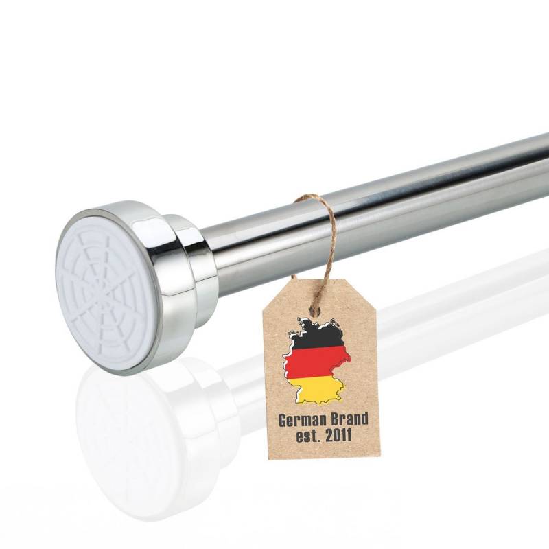 Intirilife Duschvorhangstange, Ø 1.8 mm, geklemmt, Edelstahl, Teleskop Duschstange Duschvorhangstange Ausziehbar Gardinenstange von Intirilife