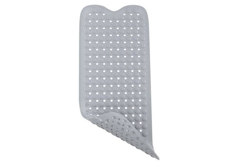 Intirilife Badematte, Rutschsichere Badewannenmatte in Grau, Kunststoff, Hautsensitive BPA-freie schimmelresistente Duschmatte von Intirilife
