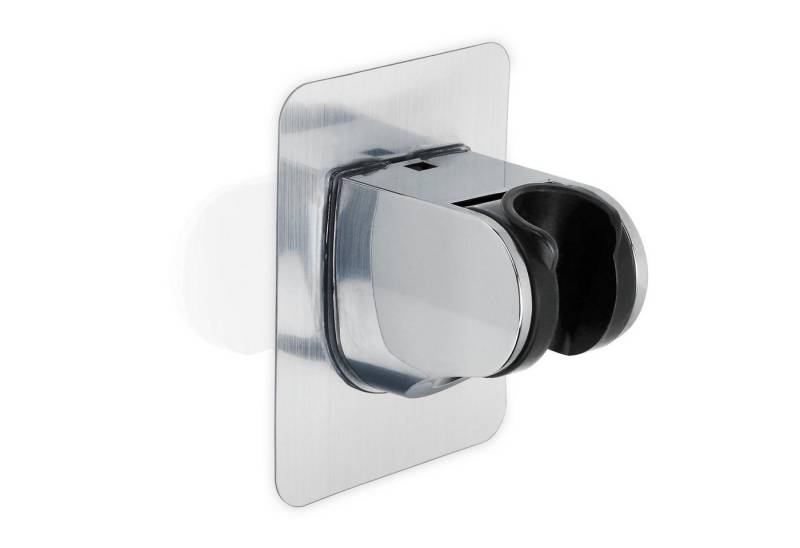 Intirilife Brausehalter Verstellbarer Duschkopfhalter zum Kleben Silber, Handbrause Halterung ohne Bohren - 9.5 cm x 7 cm von Intirilife