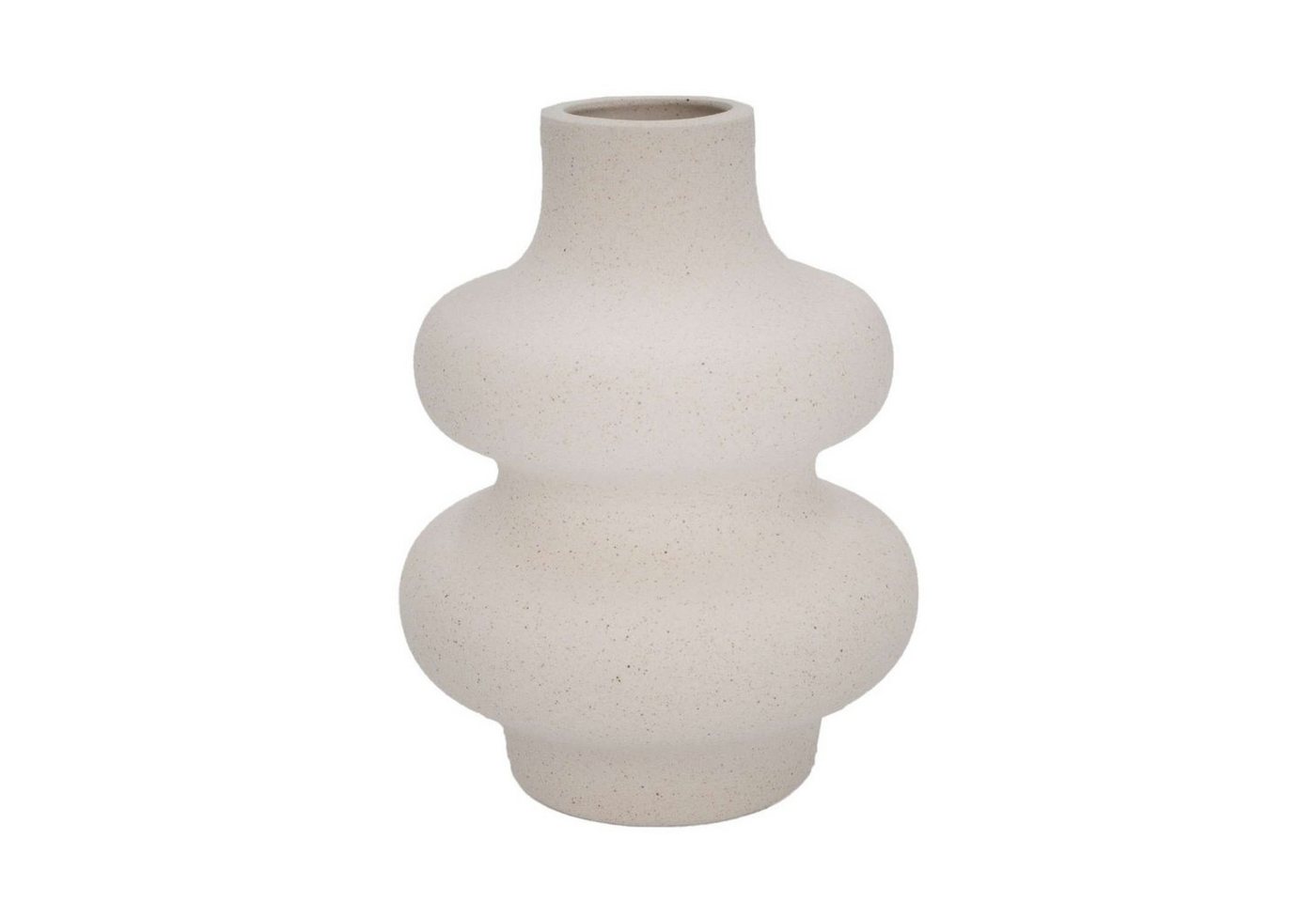 Intirilife Dekovase, Keramik Vase in Creme Weiß - 11.5 x 15.5 cm von Intirilife