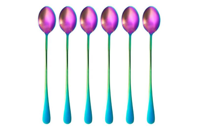 Intirilife Dessertlöffel (6 Stück), 6er Set Löffel Dessertlöffel Kaffee Latte Macchiato Longdrinks von Intirilife