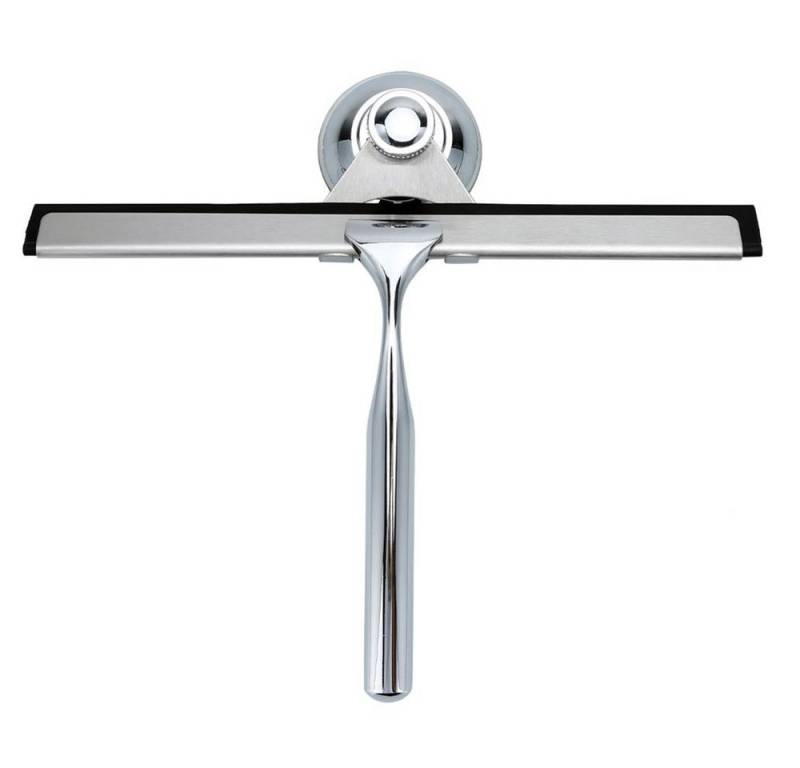 Intirilife Duschabzieher, (2-St), Fensterabzieher in SILBER - Scheibenwischer mit Saugnapf Halterung von Intirilife