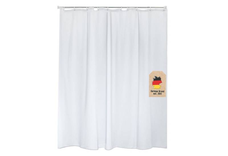 Intirilife Duschvorhang Breite 180 cm (1-tlg), Duschvorhang Polyester Weiß 180 x 200 cm Duschvorhänge Ersatzvorhang von Intirilife