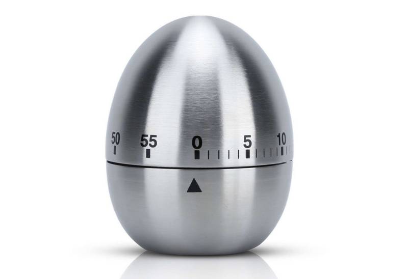 Intirilife Eieruhr (1-St., 1x Eieruhr), Eieruhr Rostfreier Edelstahl Küchentimer in elegantem Eierform Design von Intirilife