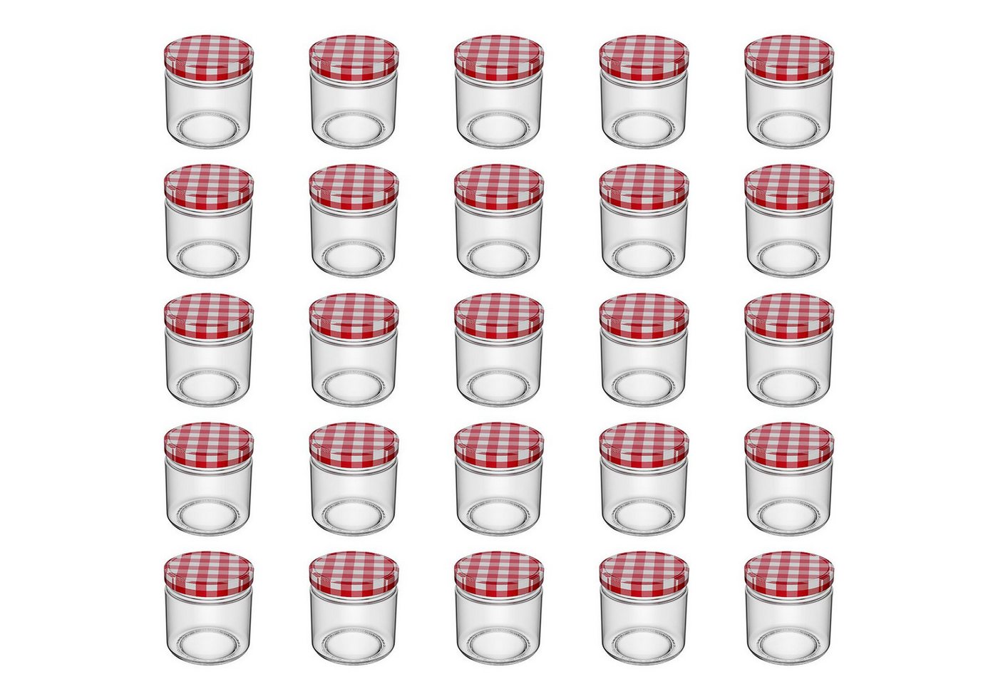 Intirilife Einmachglas, Glas, (25-tlg), Sturzgläser Marmeladengläser Vorratsgläser Schraubdeckel Einmachgläser von Intirilife