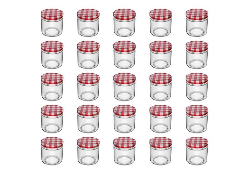 Intirilife Einmachglas, Glas, (25-tlg), Sturzgläser Marmeladengläser Vorratsgläser Schraubdeckel Einmachgläser von Intirilife