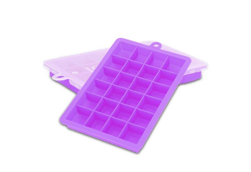 Intirilife Eiswürfelform, (2-tlg), Eiswürfelform Silikonform mit Deckel Ice Cube Form von Intirilife