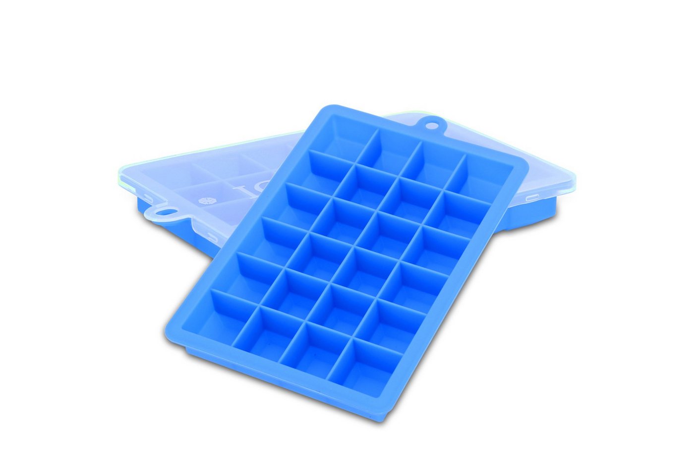 Intirilife Eiswürfelform, (2-tlg), Eiswürfelform Silikonform mit Deckel Ice Cube Form von Intirilife
